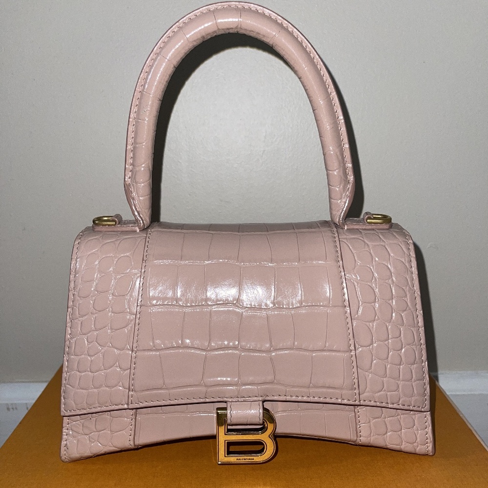 BALENCIAGA HOUR GLASS BAG- NUDE
